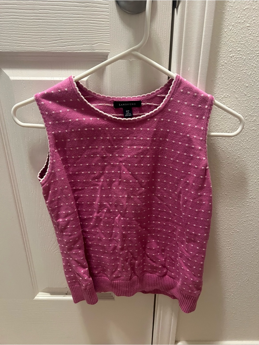Lands’ End Pink Sweater Vest